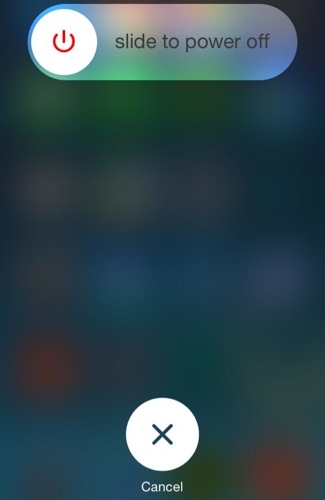 زر ايقاف التشغيل في iOS 7.1